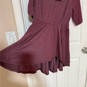 BloomChic Maroon V-Neck Top